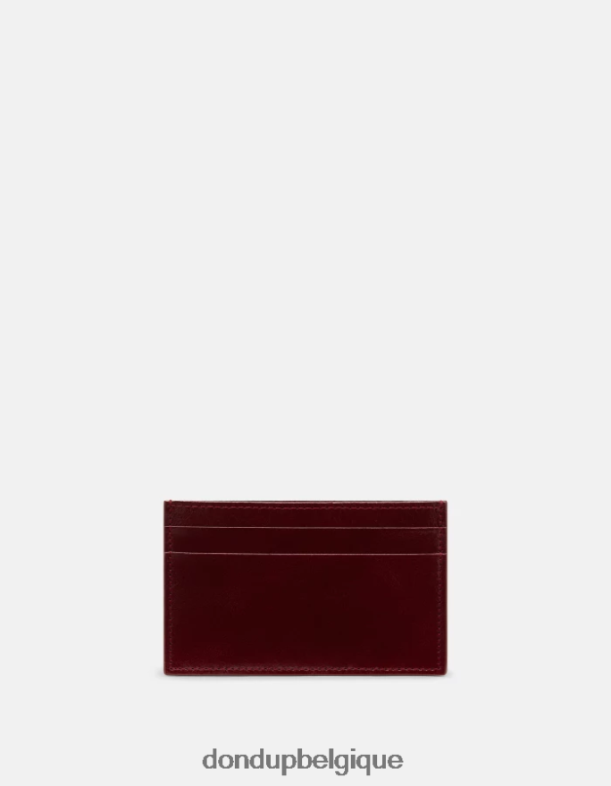 femmes accessoires DONDUP Prugna porte-cartes en cuir brillant 8826D0509