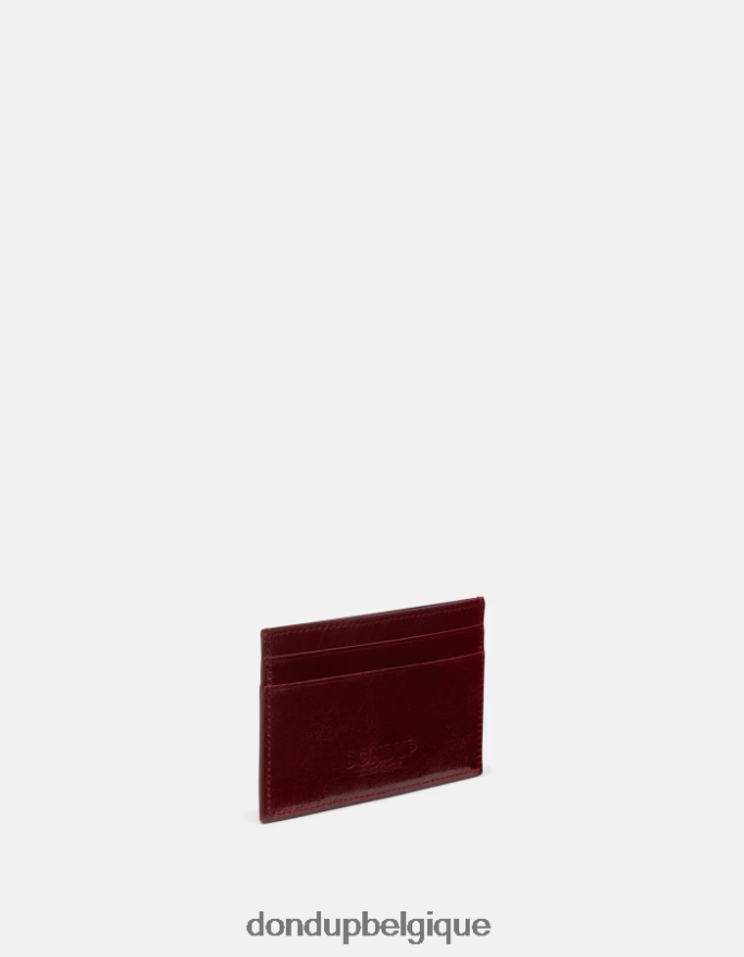femmes accessoires DONDUP Prugna porte-cartes en cuir brillant 8826D0509