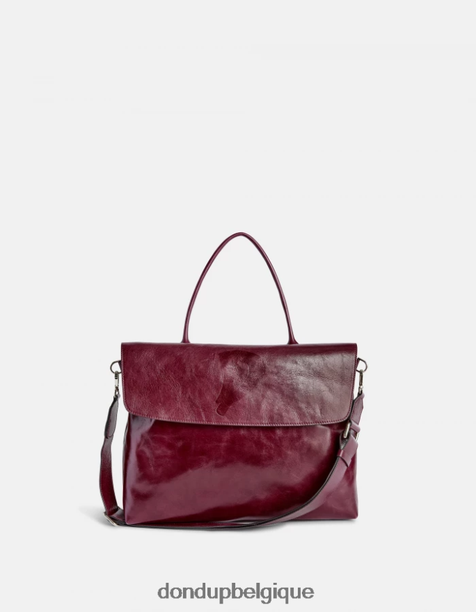 femmes accessoires DONDUP Prugna sac en cuir brillant 8826D0486
