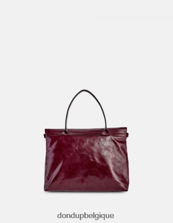 femmes accessoires DONDUP Prugna sac en cuir brillant 8826D0486