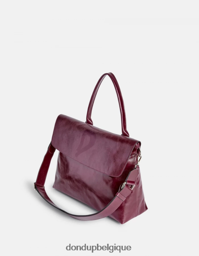 femmes accessoires DONDUP Prugna sac en cuir brillant 8826D0486