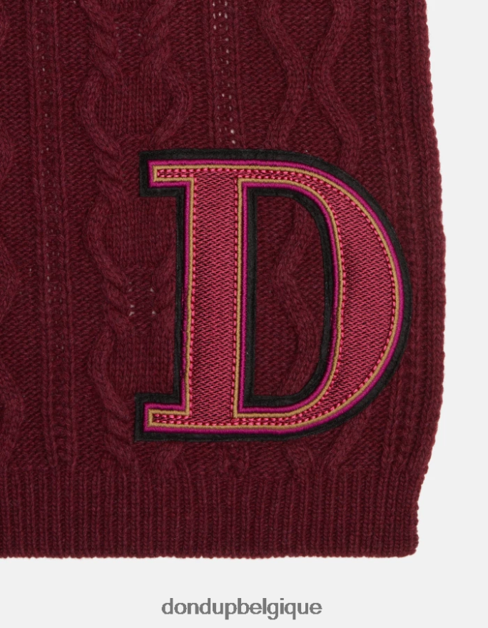 femmes accessoires DONDUP barbabietola écharpe en laine 8826D0519