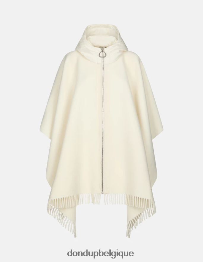 femmes accessoires DONDUP blanc cape en laine et nylon 8826D0472
