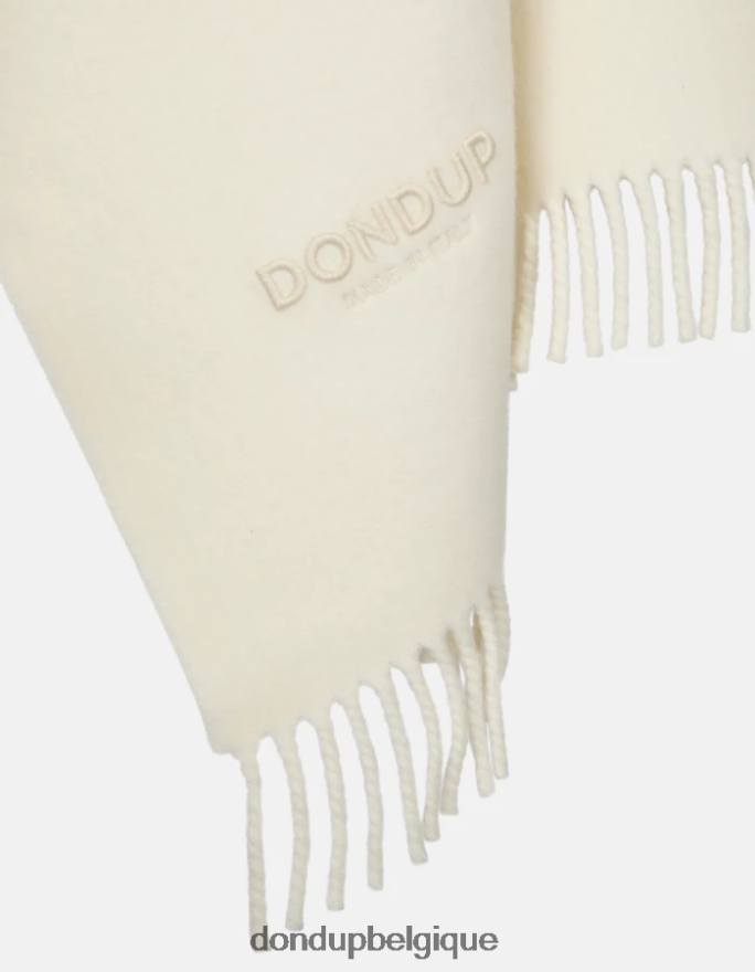 femmes accessoires DONDUP blanc cape en laine et nylon 8826D0472
