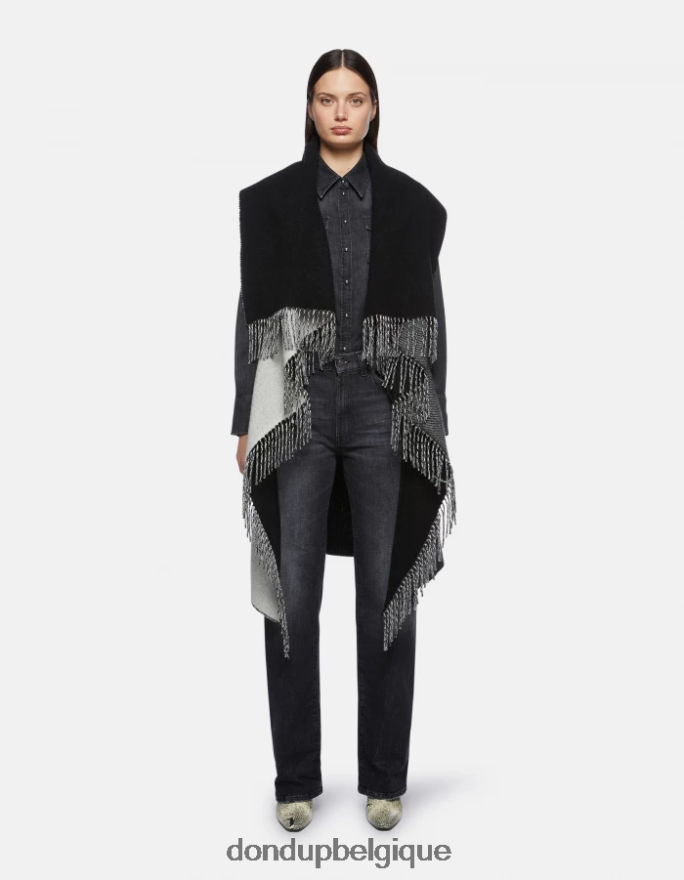 femmes accessoires DONDUP blanc et crème cape en laine 8826D0504