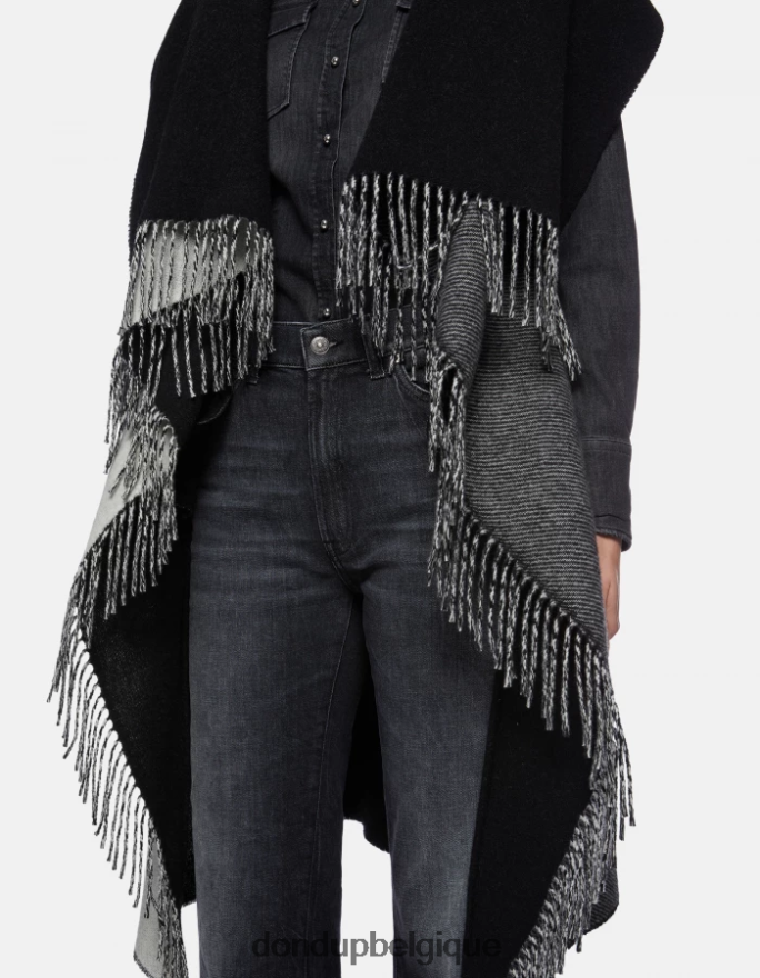 femmes accessoires DONDUP blanc et crème cape en laine 8826D0504