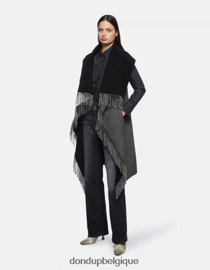 femmes accessoires DONDUP blanc et crème cape en laine 8826D0504