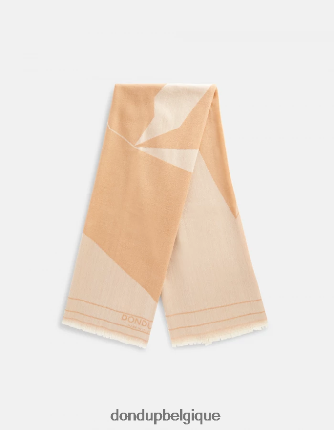 femmes accessoires DONDUP blanc et crème écharpe en laine 8826D0544