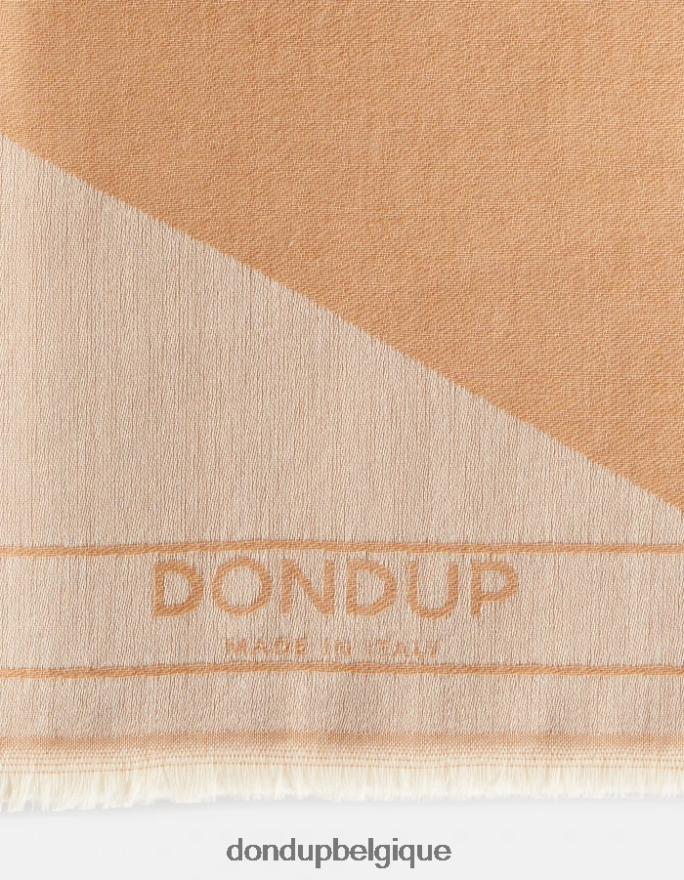 femmes accessoires DONDUP blanc et crème écharpe en laine 8826D0544