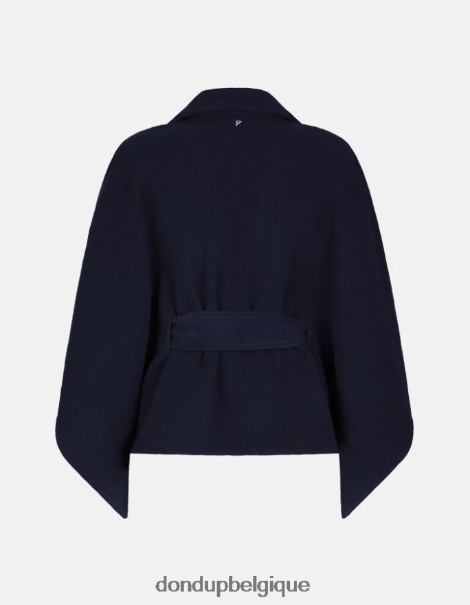 femmes accessoires DONDUP bleu marine cape en laine 8826D0470