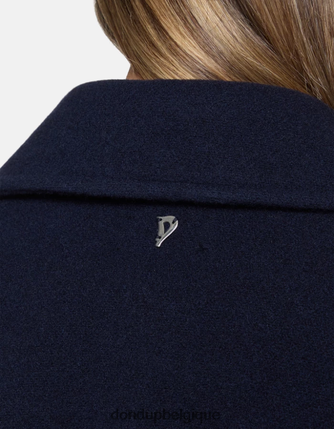 femmes accessoires DONDUP bleu marine cape en laine 8826D0470