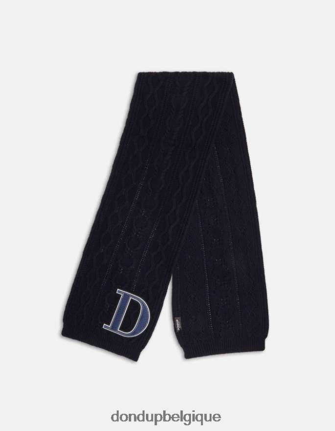 femmes accessoires DONDUP bleu marine écharpe en laine 8826D0520