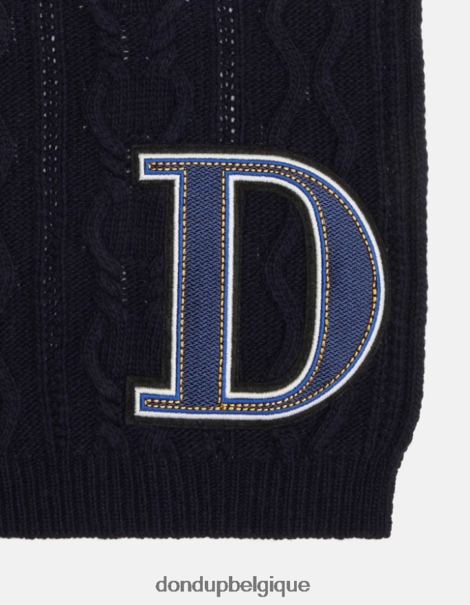 femmes accessoires DONDUP bleu marine écharpe en laine 8826D0520