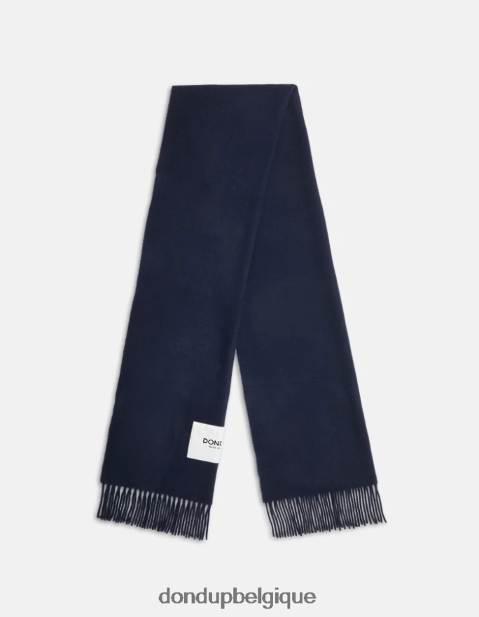 femmes accessoires DONDUP bleu marine écharpe en laine 8826D0540