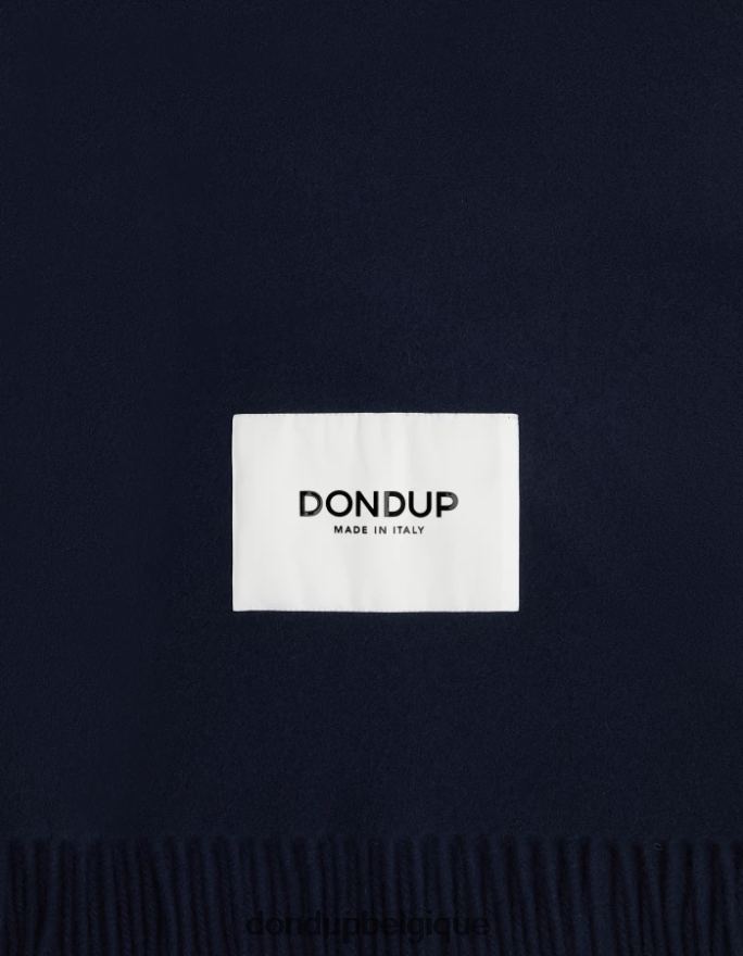 femmes accessoires DONDUP bleu marine écharpe en laine 8826D0540