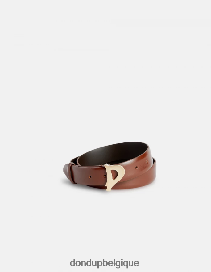 femmes accessoires DONDUP brun ceinture en cuir de veau 8826D0479