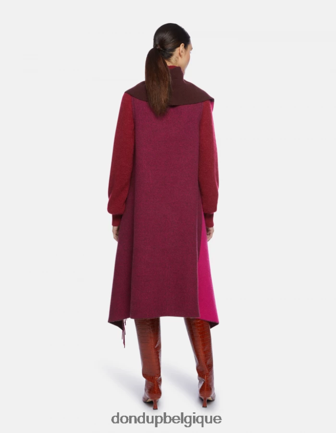 femmes accessoires DONDUP fuchsia et violet cape en laine 8826D0505