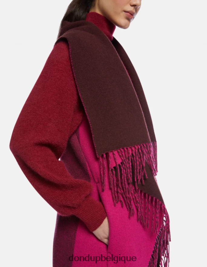 femmes accessoires DONDUP fuchsia et violet cape en laine 8826D0505