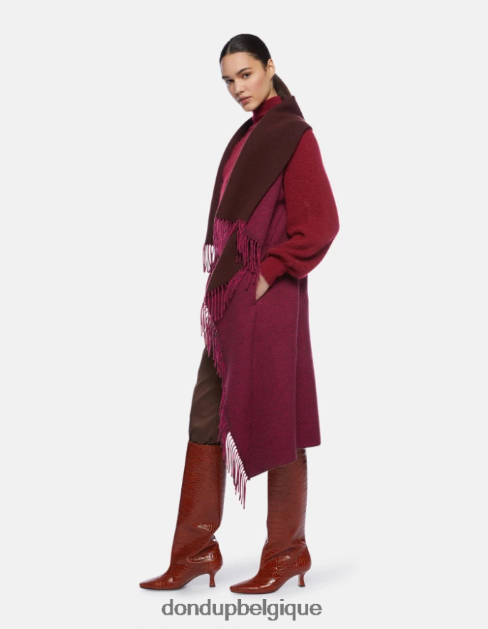 femmes accessoires DONDUP fuchsia et violet cape en laine 8826D0505