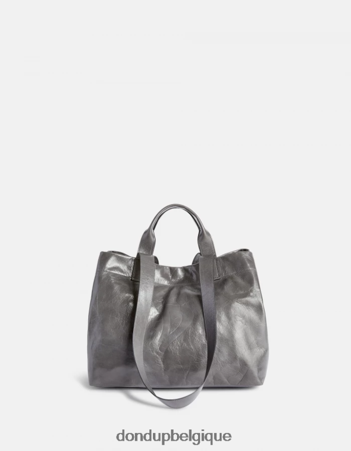 femmes accessoires DONDUP fumée cabas en cuir brillant 8826D0497