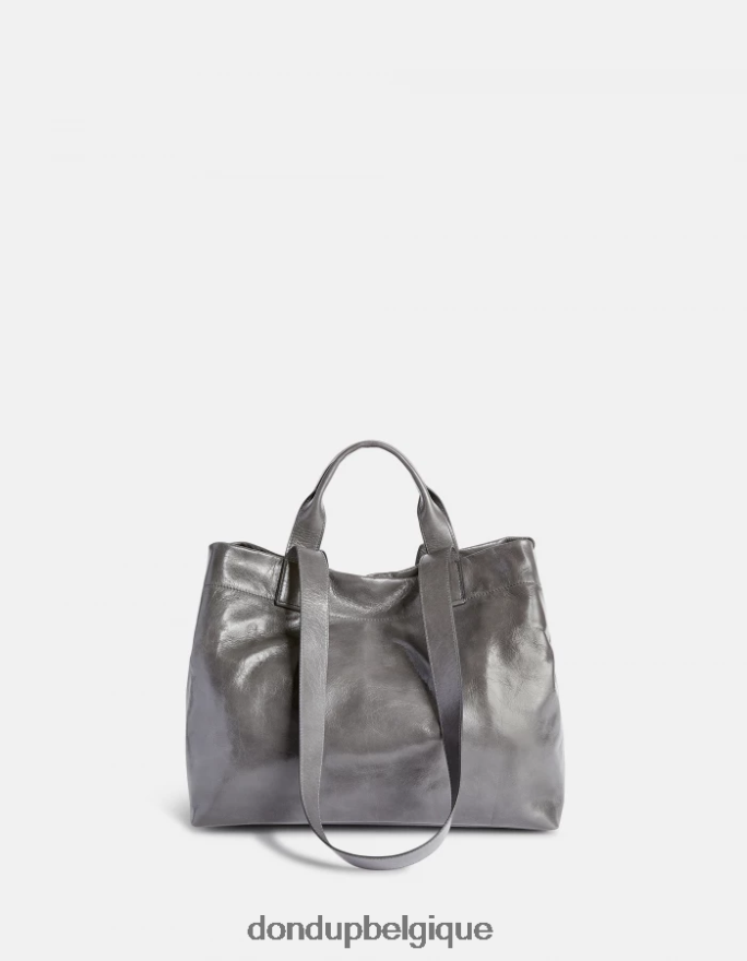 femmes accessoires DONDUP fumée cabas en cuir brillant 8826D0497