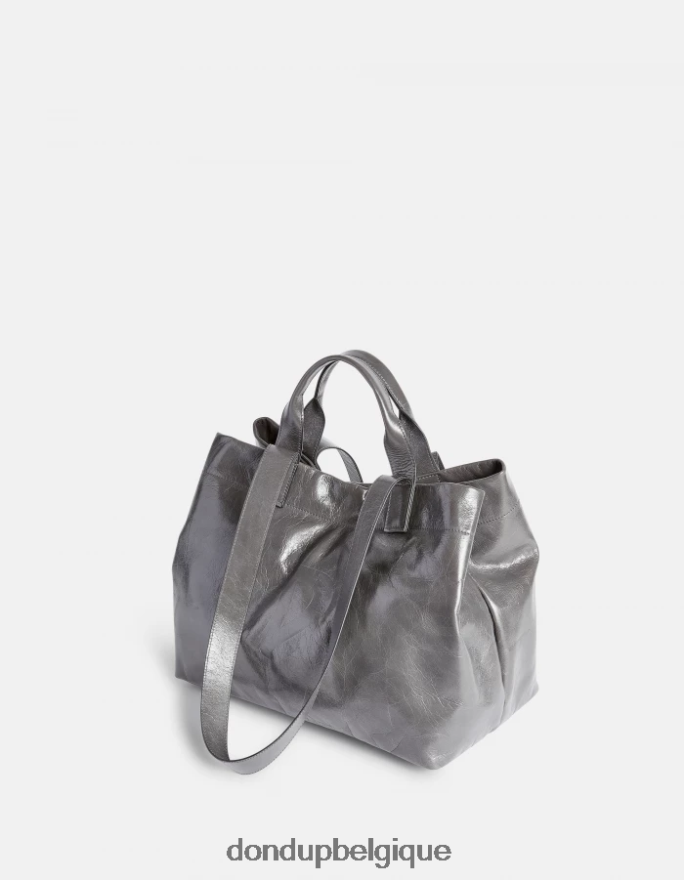 femmes accessoires DONDUP fumée cabas en cuir brillant 8826D0497