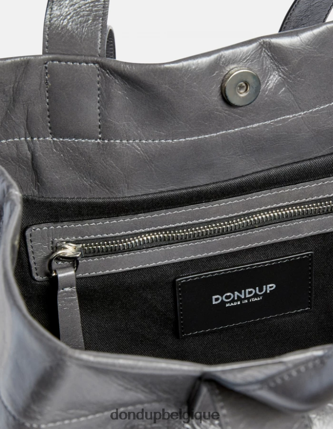 femmes accessoires DONDUP fumée cabas en cuir brillant 8826D0497