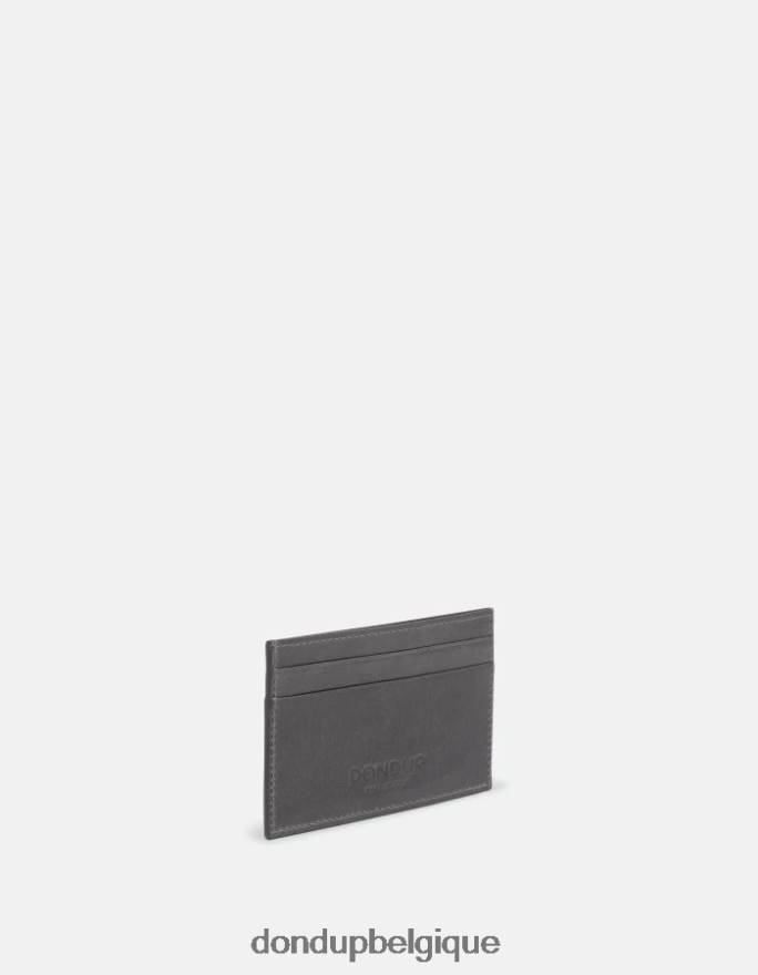 femmes accessoires DONDUP fumée porte-cartes en cuir brillant 8826D0512
