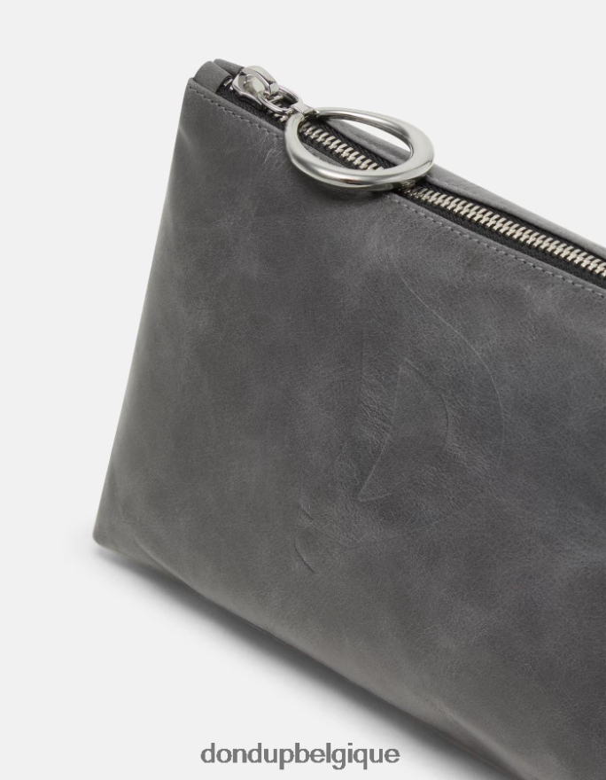 femmes accessoires DONDUP fumée trousse de beauté en cuir brillant 8826D0500