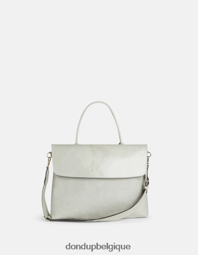 femmes accessoires DONDUP gris clair sac en cuir brillant 8826D0488
