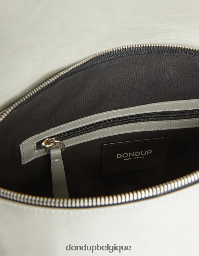 femmes accessoires DONDUP gris clair sac en cuir brillant 8826D0488
