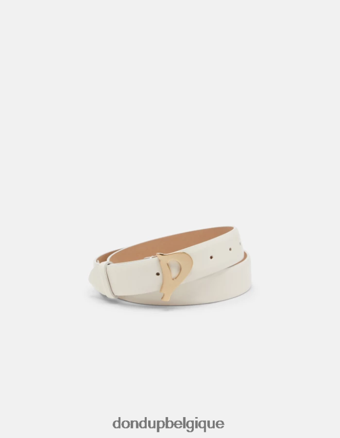femmes accessoires DONDUP latté ceinture en cuir de veau 8826D0480