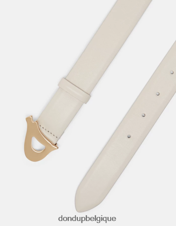femmes accessoires DONDUP latté ceinture en cuir de veau 8826D0480