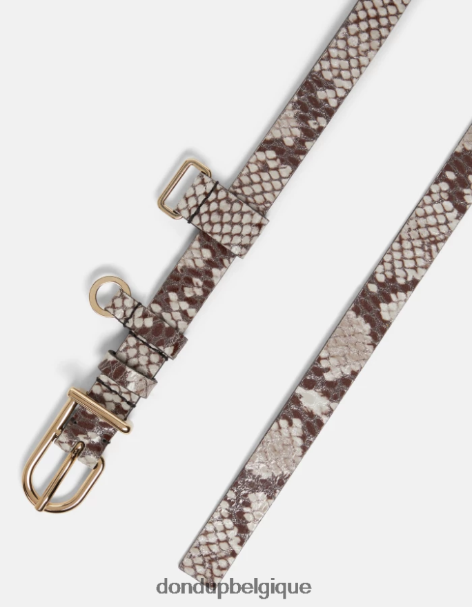 femmes accessoires DONDUP naturel ceinture en cuir effet python 8826D0474