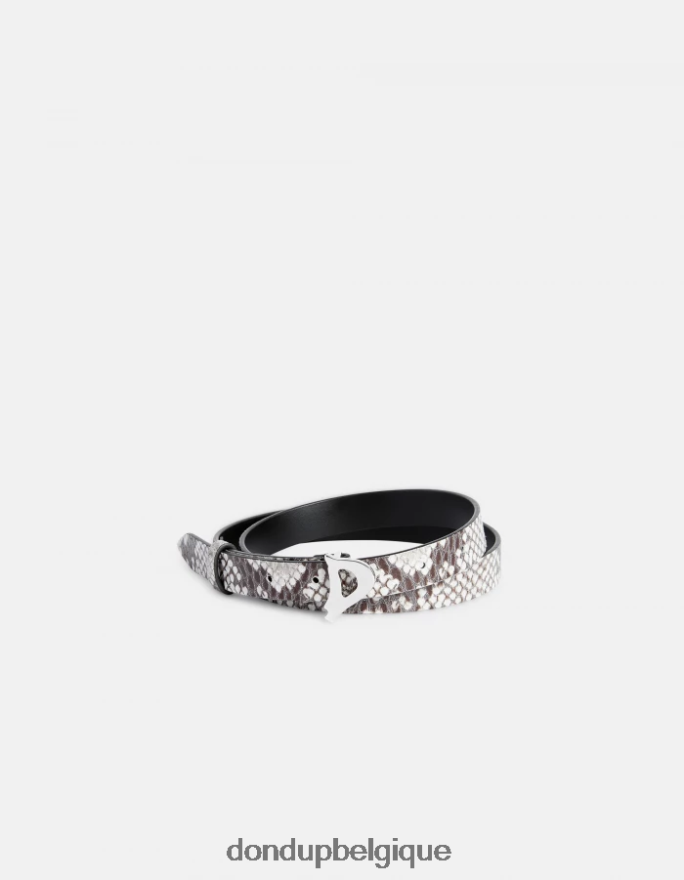 femmes accessoires DONDUP naturel ceinture en cuir effet python 8826D0482