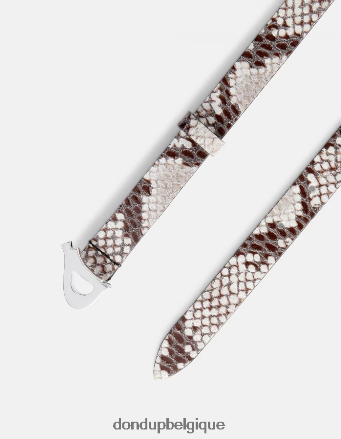 femmes accessoires DONDUP naturel ceinture en cuir effet python 8826D0482