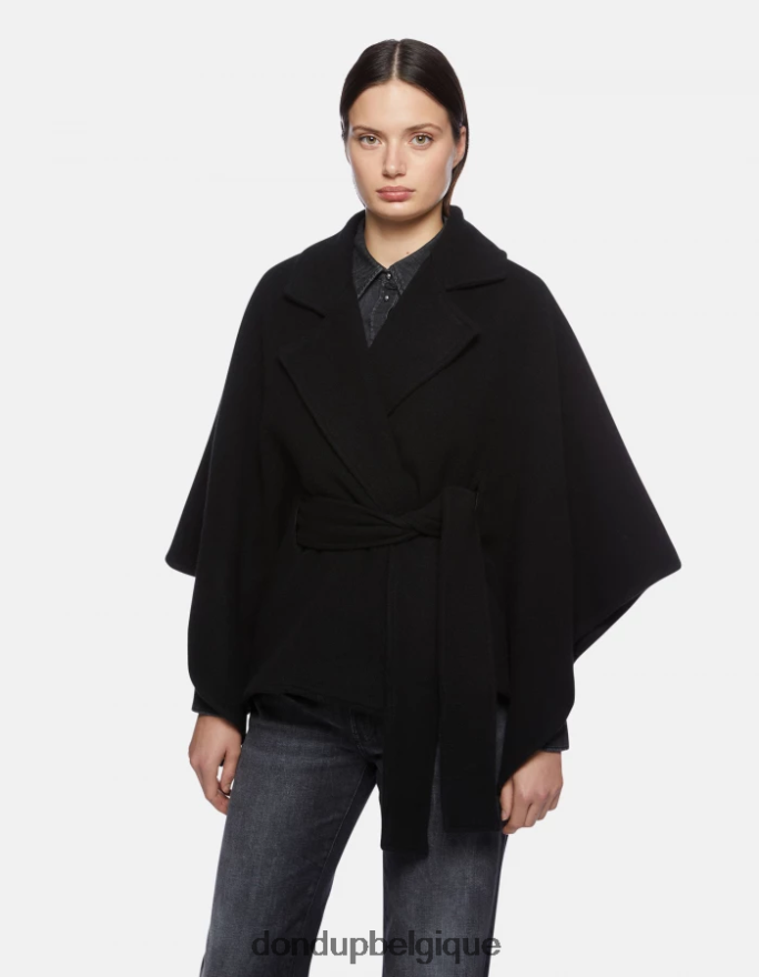 femmes accessoires DONDUP noir cape en laine 8826D0469