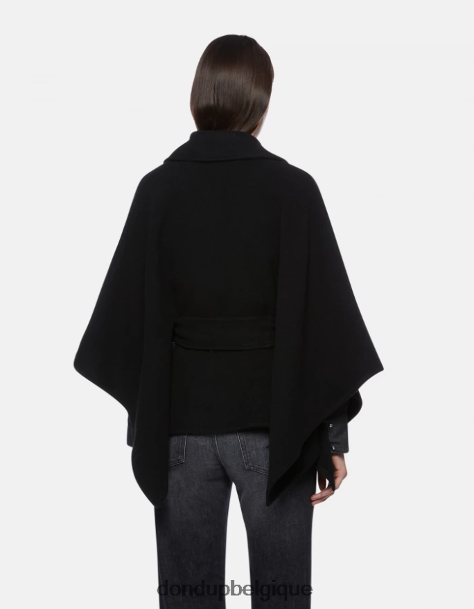 femmes accessoires DONDUP noir cape en laine 8826D0469