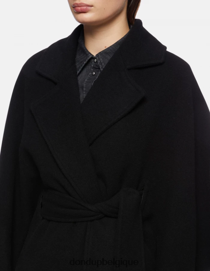 femmes accessoires DONDUP noir cape en laine 8826D0469