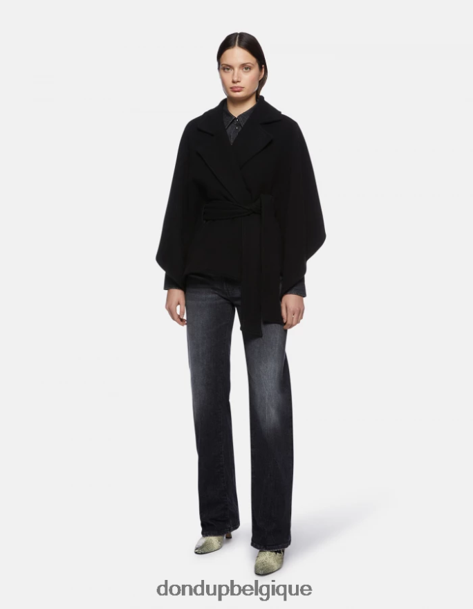 femmes accessoires DONDUP noir cape en laine 8826D0469