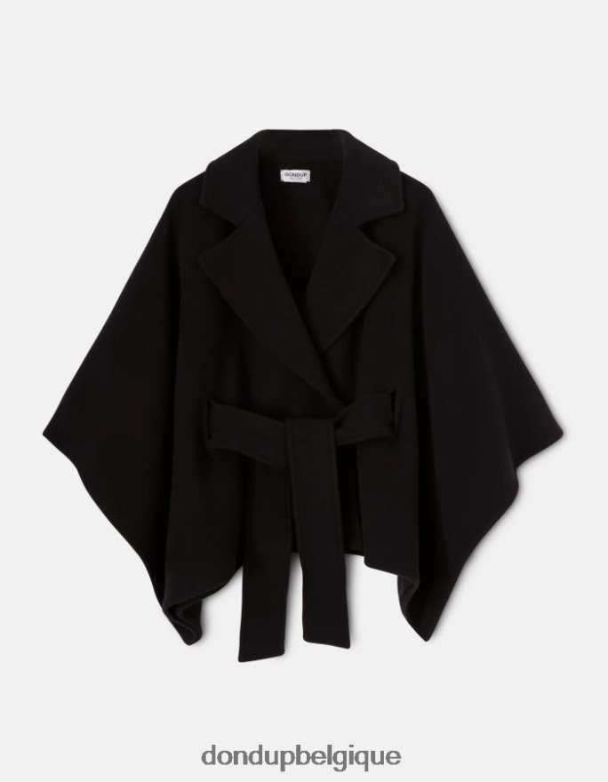 femmes accessoires DONDUP noir cape en laine 8826D0469
