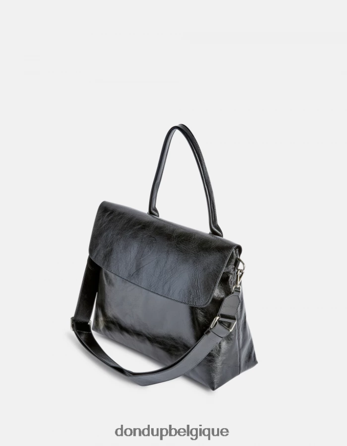 femmes accessoires DONDUP noir sac en cuir brillant 8826D0484