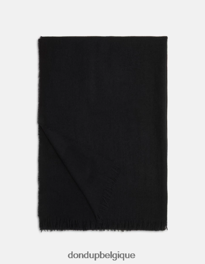 femmes accessoires DONDUP noir écharpe en laine 8826D0524