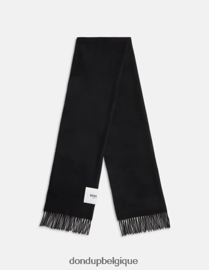 femmes accessoires DONDUP noir écharpe en laine 8826D0537