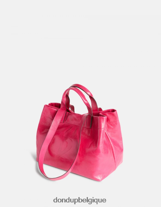 femmes accessoires DONDUP orchidée cabas en cuir brillant 8826D0493