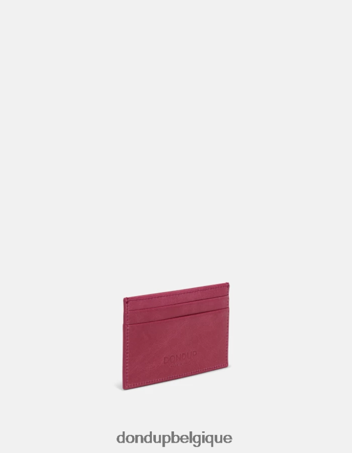 femmes accessoires DONDUP orchidée porte-cartes en cuir brillant 8826D0508