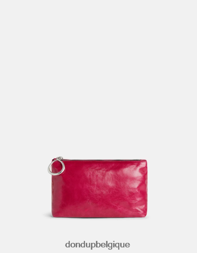 femmes accessoires DONDUP orchidée trousse de beauté en cuir brillant 8826D0499