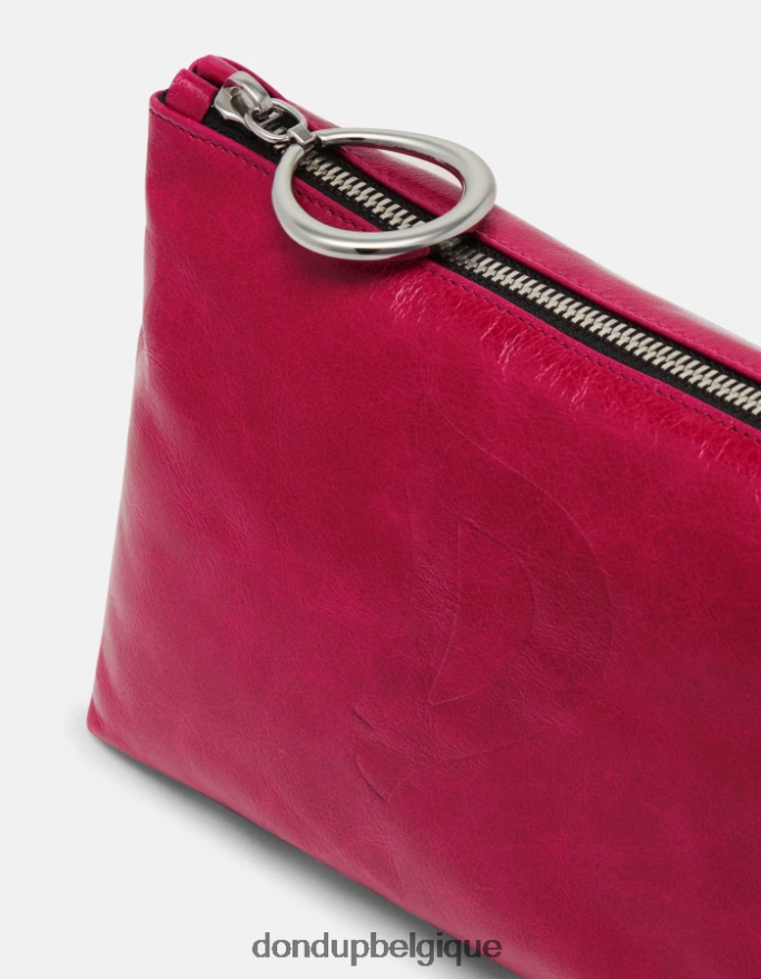 femmes accessoires DONDUP orchidée trousse de beauté en cuir brillant 8826D0499
