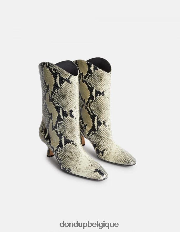 femmes chaussure DONDUP baudet bottes en cuir effet python 8826D0466