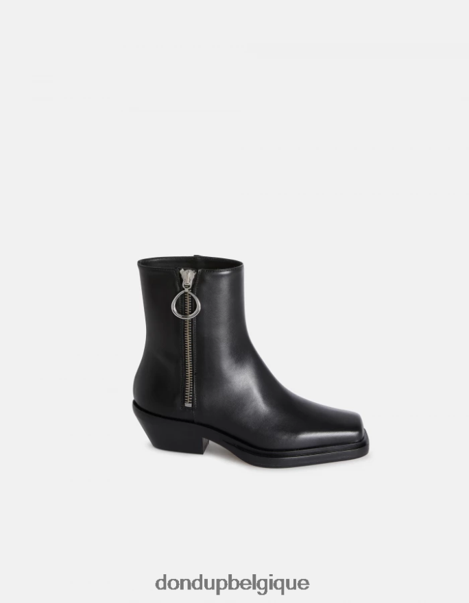 femmes chaussure DONDUP noir bottes western en cuir de veau nappa 8826D0462
